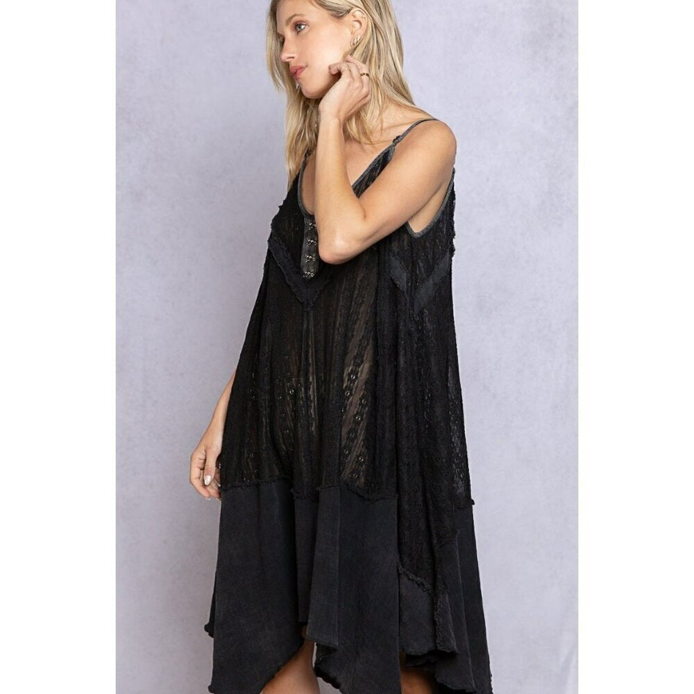 Better Than Basic Sheered Sleeveless Dress in Black - Picture 4 of 5